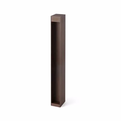 Netlighting Cerler Outdoor Bollard in Rust Brown, IP65 Rated, Rectangular Modern Garden Floor Light with Adjustable CCT 2200/2700/3200/4000K