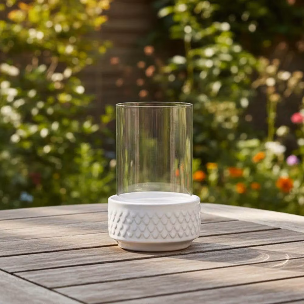 Four Candle White Ceramic Decorative Tabletop Lantern, Height: 23 cm – 2