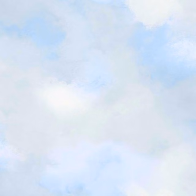 Decoprint Good Vibes Fluffy Clouds Abstract Wallpaper in Pale Pastel Blue and Grey
