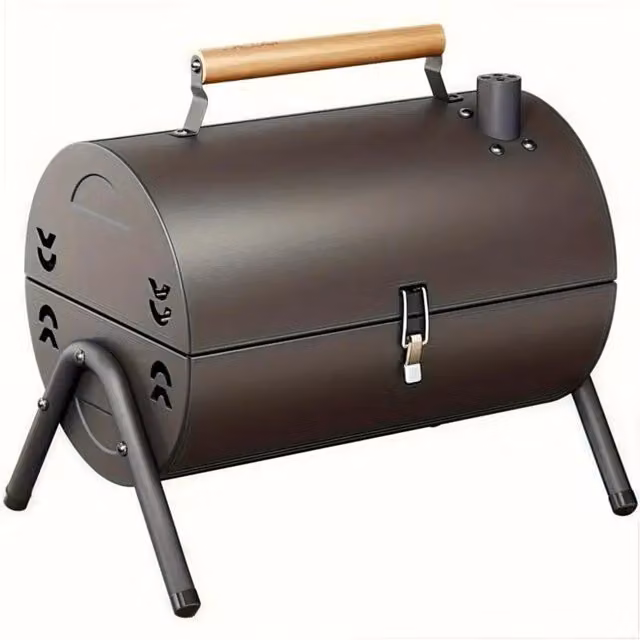 Dyzi 45 cm Charcoal Kettle BBQ Grill in Black