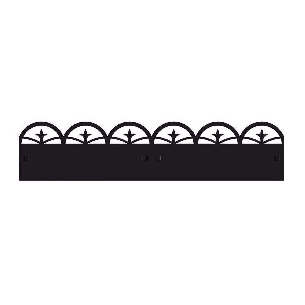 Primrose Black Finial Metal Flexible Lawn Edging Kit, 91cm – 2