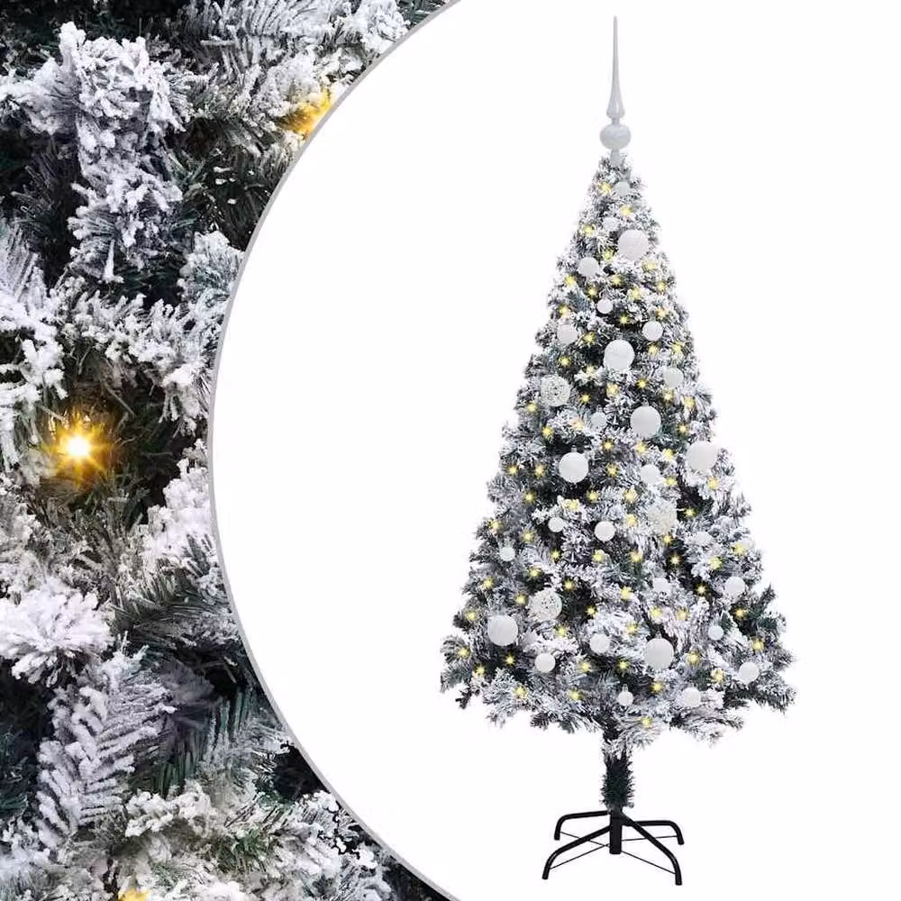 Berkfield Home Artificial Green Christmas Tree with 150 LEDs and Stand, Height: 120 cm – 2