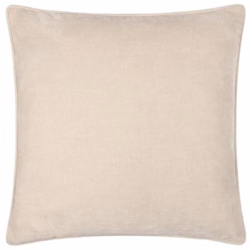 Yard Heavy Chenille Polyester Filled Square Cushion in Beige, W/D/H: 50 x 50 x 50 cm