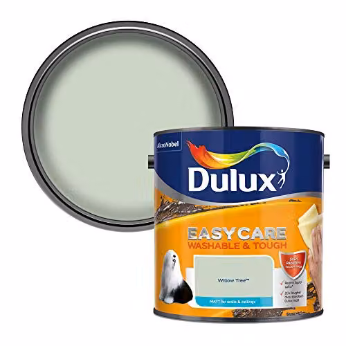 Dulux Easycare Washable and Tough Matt Emulsion Paint for Walls and Ceilings, Willow Tree Green, 2.5 l