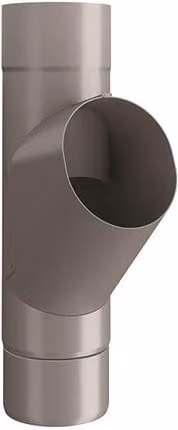 Lindab Galvanised Steel Downpipe Branch 75mm in Anthracite Metallic Grey
