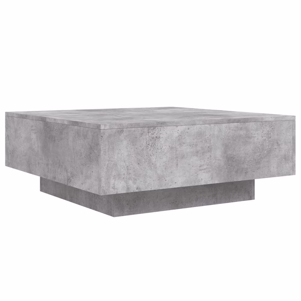 Berkfield Home Modern Square Coffee Table in Concrete Grey, W/D/H: 80 x 80 x 31 cm – 2