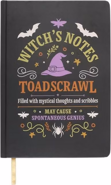 Kingsbury Gifts Witch's Notes Hardback Notebook Journal in Black