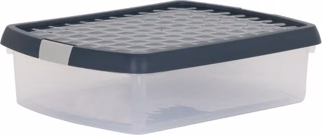Wham Plastic Storage Box with Lid, Blue, 8.25 l