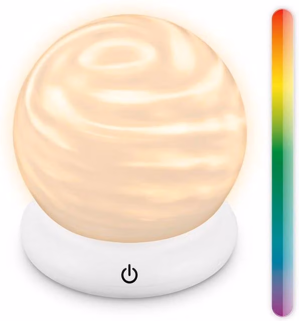Briloner White Rechargeable RGBW LED Table Lamp with Touch Dimmer, W/D/H: 15 x 16.5 x 15 cm – 1