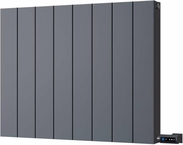 UK Radiators Thetford Anthracite Horizontal Electric Designer Radiator with WiFi App Control, H: 60.0 cm, W: 74.8 cm – 1