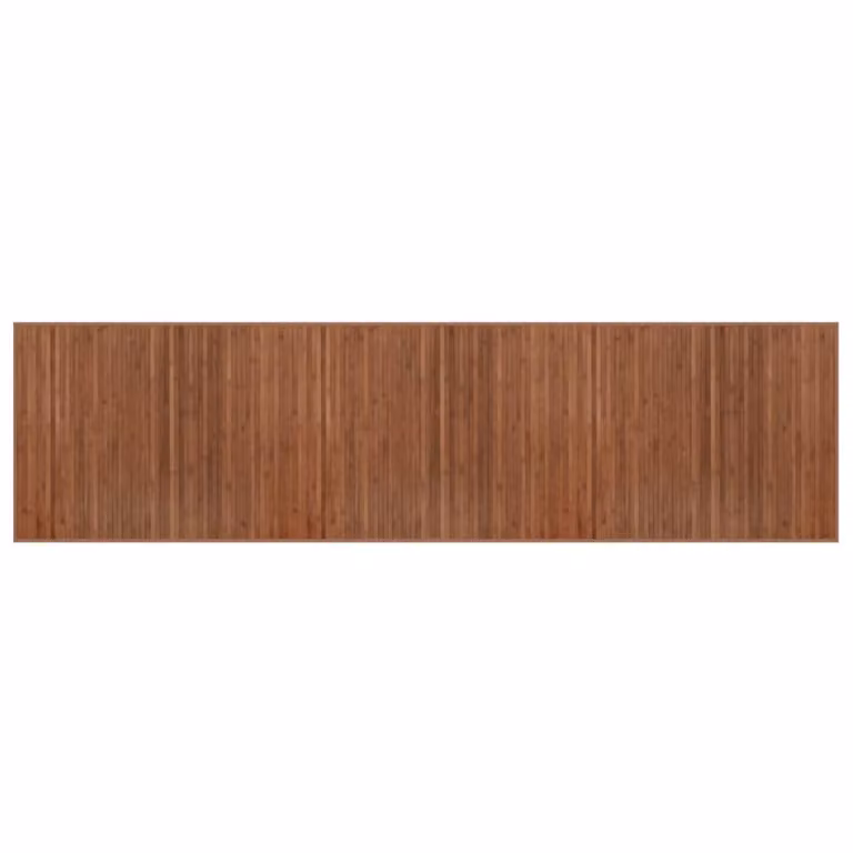 Berkfield Home Rectangular Bamboo Rug in Brown, W/D/H: 80 x 300 cm