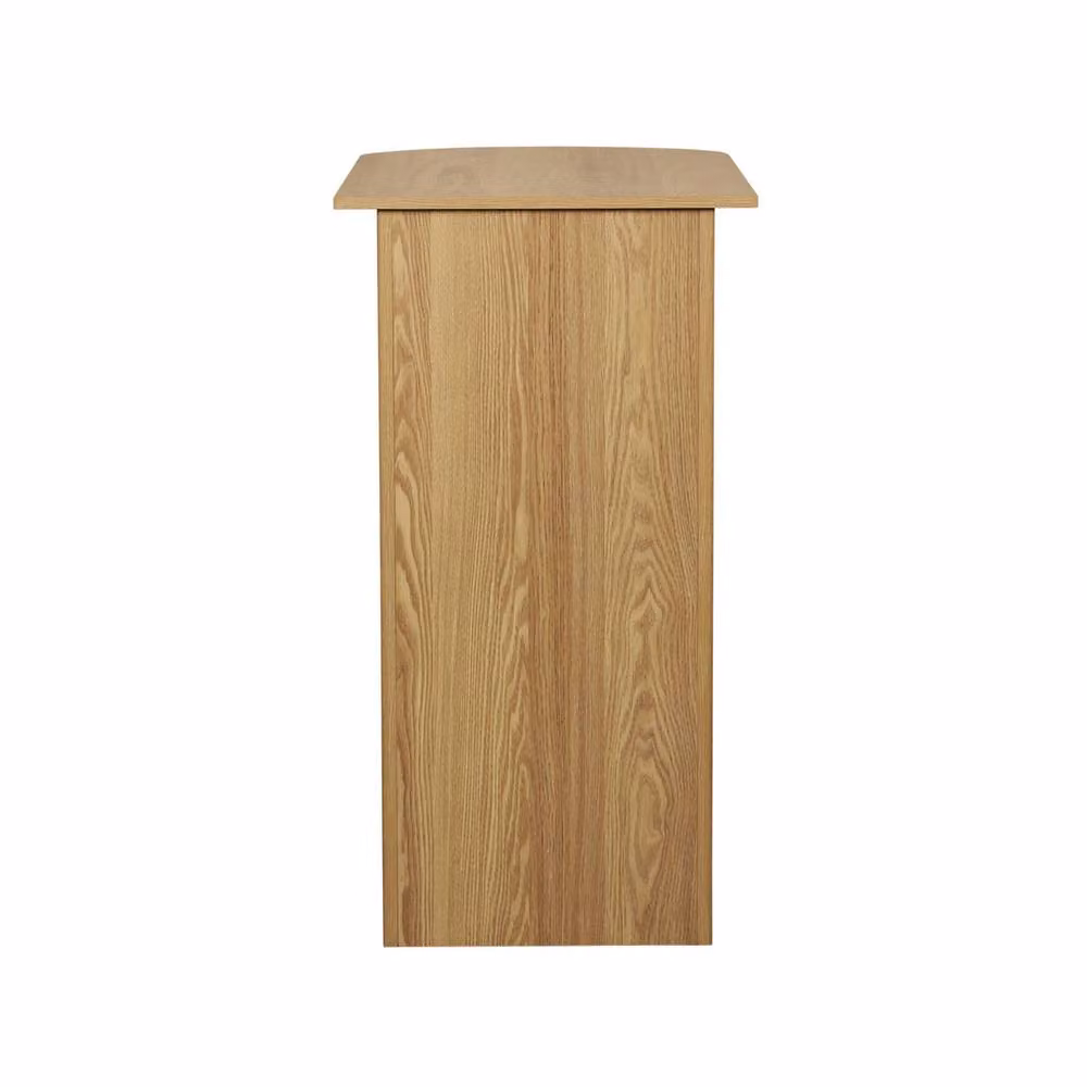 sweeek Modern Bar Table with Wooden Decor and Storage in Beige, W/D/H: 100 x 55 x 76.2 cm – 4