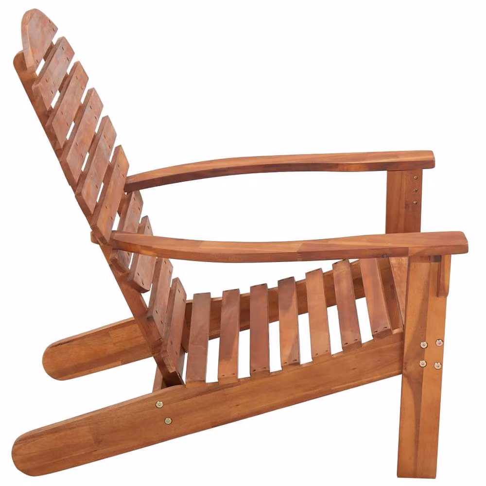 Berkfield Home Adirondack Chair in Brown Solid Acacia Wood – 2