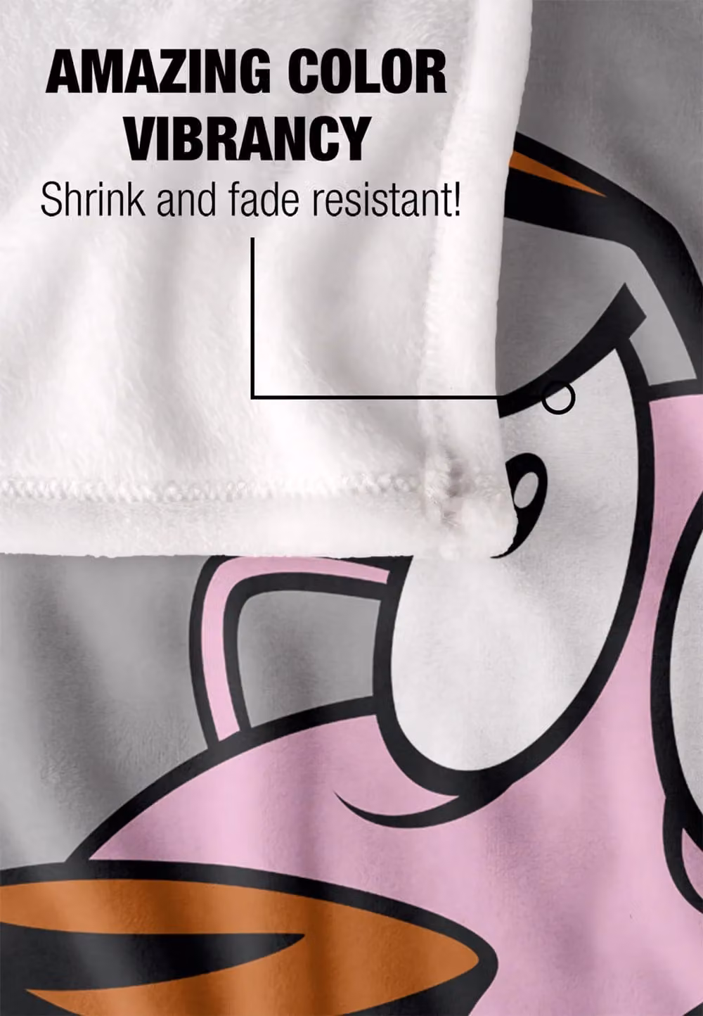 LOGOVISION Courage The Cowardly Dog Season 1 Super Soft Fleece Throw Blanket, White, W/D/H: 152 x 127 cm – 4