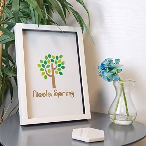 Nicola Spring 3D Shadow Box Photo Frame, White, W/D/H: 20.32 x 32.0 x 3.5 cm – 2
