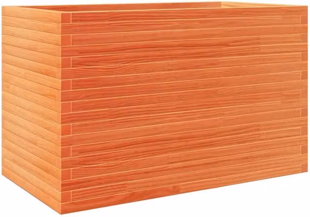 Berkfield Home Garden Planter in Brown Solid Wood, W/D/H: 110 x 60 x 68.5 cm