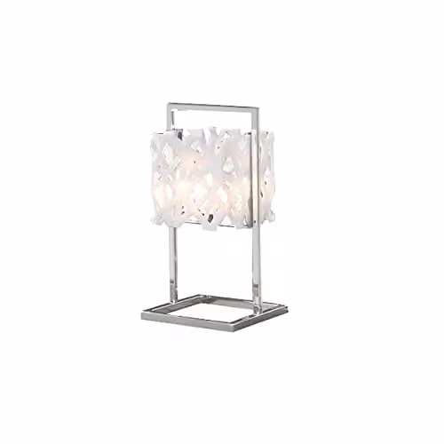 Netlighting Tokio Table Lamp G9 in Gloss White and Polished Chrome – 1
