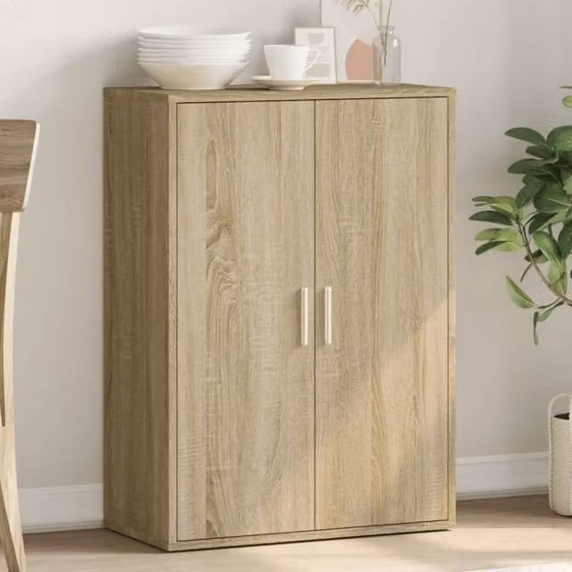 Berkfield Home Sonoma Oak Sideboard in Brown, W/D/H: 60 x 31 x 84 cm