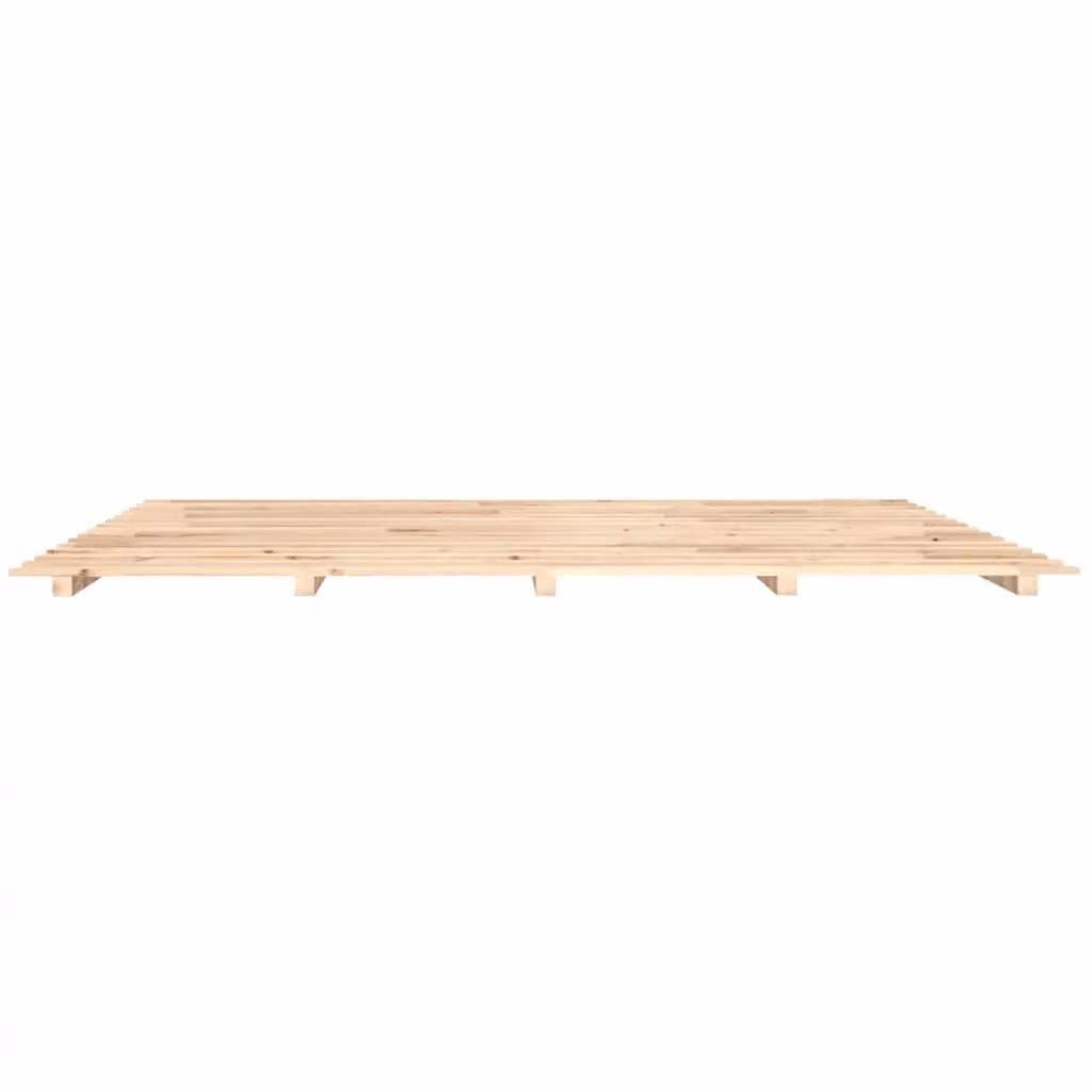 Berkfield Home Rustic Solid Wood Pine Bed Frame, Brown, W: 160 cm, L: 200 cm – 2