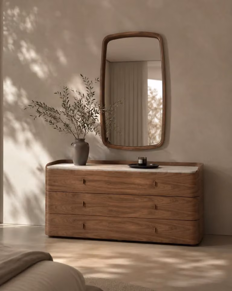Tommy Franks Vertu Dresser in Walnut Brown with Soft Close Drawers