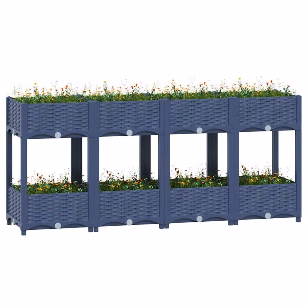 Berkfield Home Grey Polypropylene Raised Bed W/D/H: 160 x 40 x 71 cm – 2