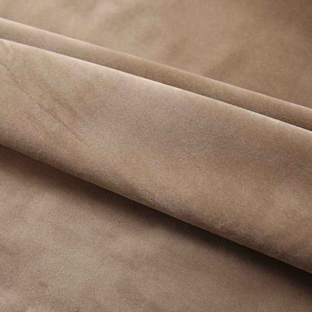 Berkfield Home Blackout Velvet Curtains, 2 Pack, Beige, W: 140 cm, H: 245 cm – 2