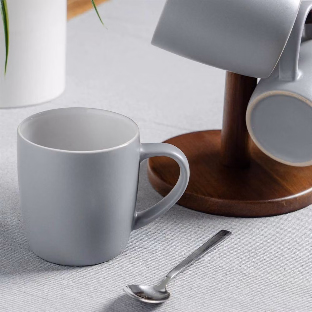Argon Tableware Set of 2 Grey Ceramic Mugs, 350ml – 4