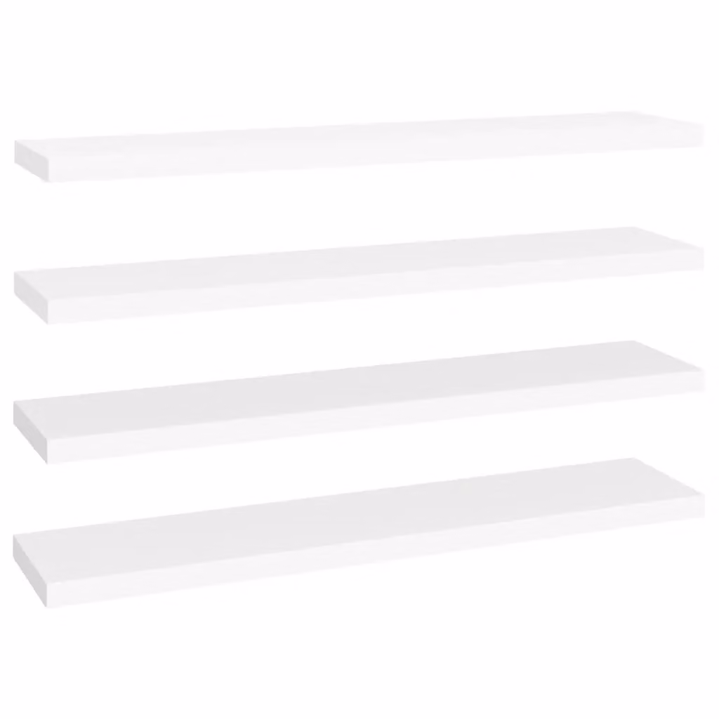 Berkfield Home Set of 4 White Floating Wall Shelves, W/D/H: 120 x 23.5 x 4 cm – 2