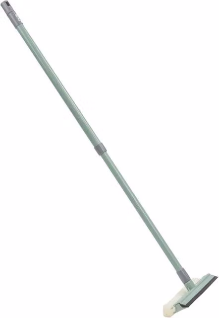 JVL Extendable Sponge Window Cleaner with Telescopic Handle and Squeegee, Green and Grey – 1
