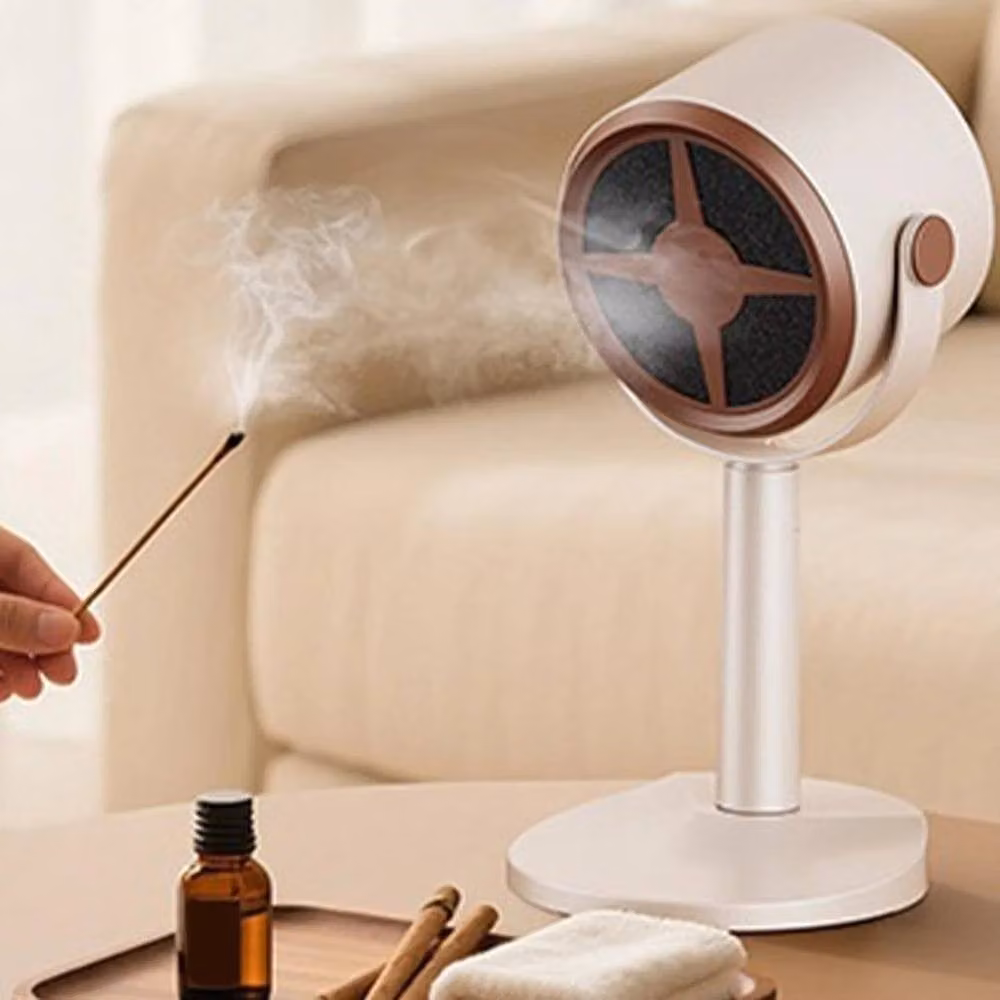 SPETLEK Mini Portable Smoke Purifier Fan in Beige, W/D/H: 100 x 15 x 15 cm – 5