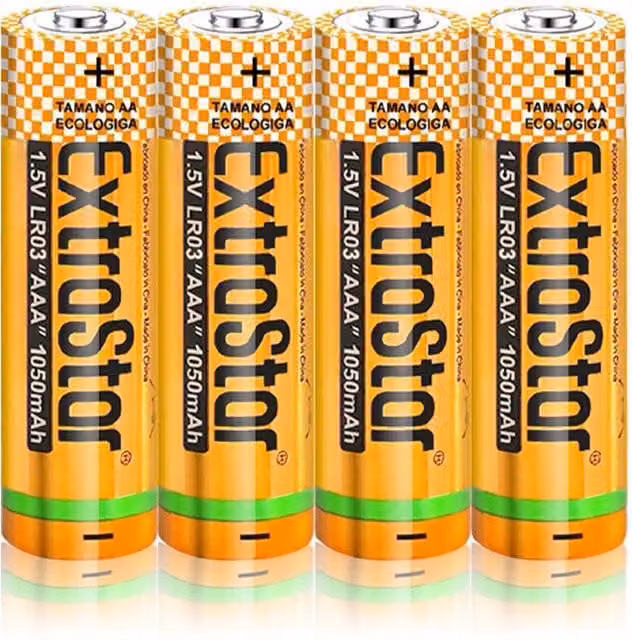 ExtraStar AA Alkaline Batteries 1.5V, 4 Pack, Gold