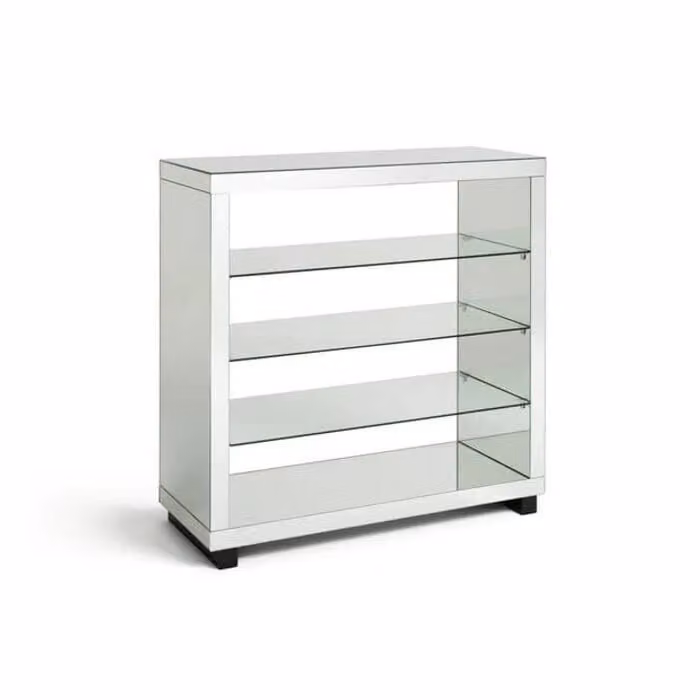 Sylvie Mirrored Console Table in Silver