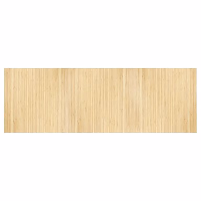 Berkfield Home Rectangular Bamboo Rug in Beige, W: 100 cm, L: 300 cm