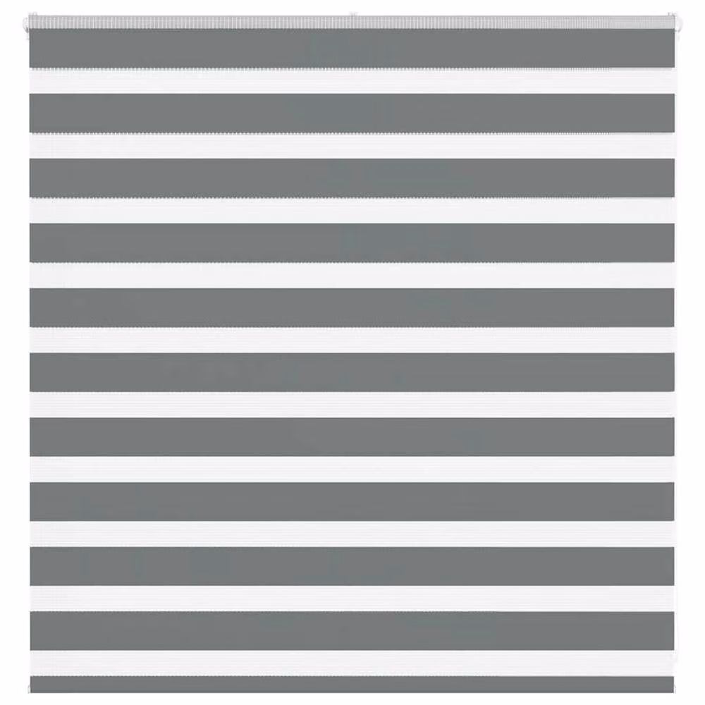 Berkfield Home Grey Polyester Day and Night Zebra Blind W: 140 cm, H: 100 cm – 2