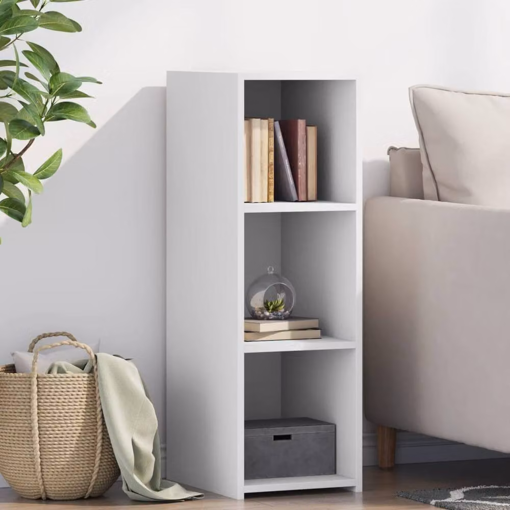 Berkfield Home White Minimalist Sideboard in Matt MDF, W/D/H: 30 x 41 x 93 cm – 2