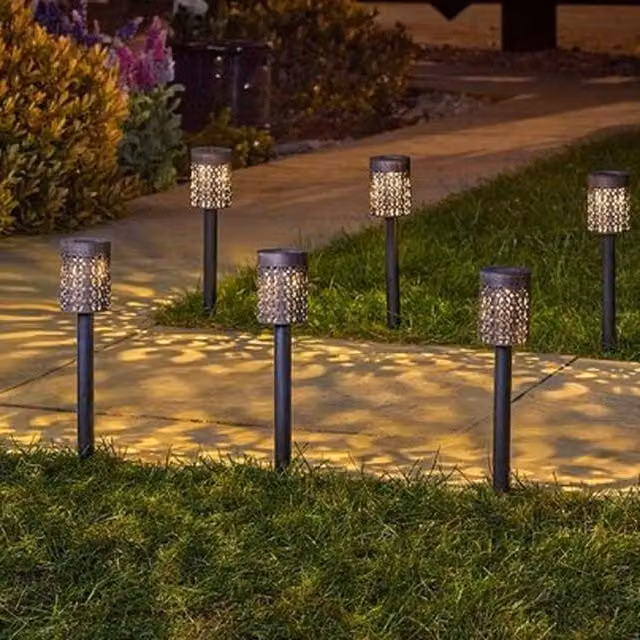 Garden Mile 8 Piece Bronze Solar LED Stake Lights with Dusk Sensor