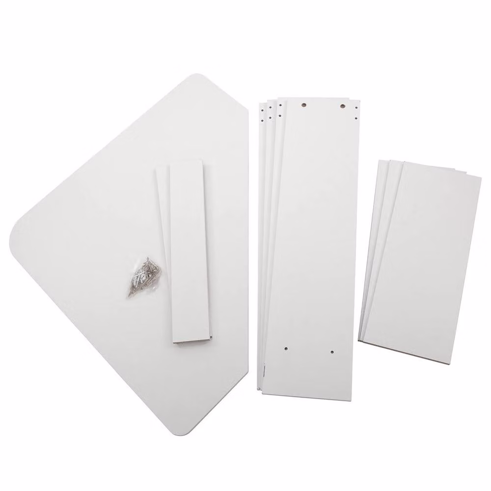 ERGOVEXA White Triangle Corner Computer Desk for Home Office – 3