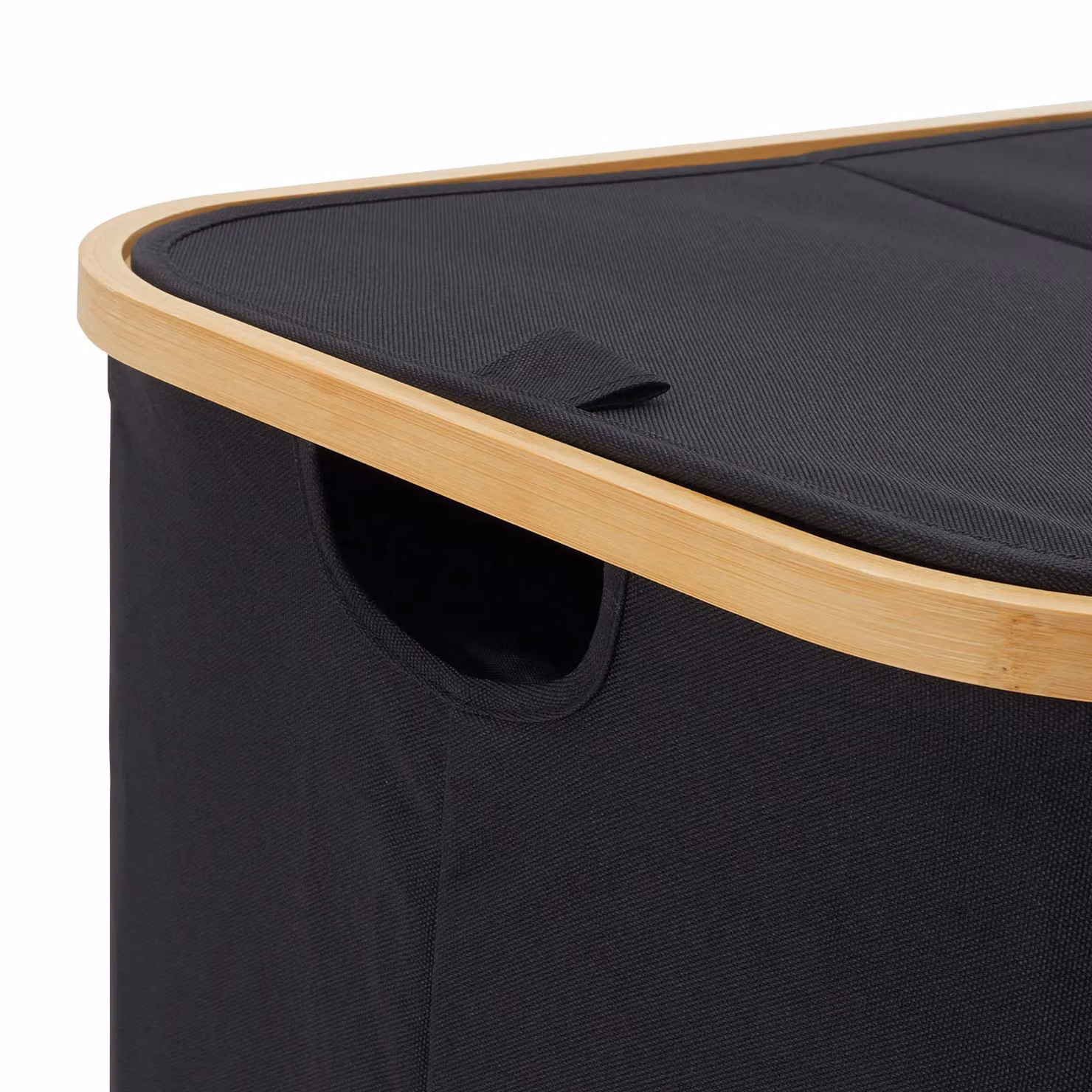 Living and Home 150L 2 Compartment Laundry Hamper with Lid and Removable Inner Bags, Black – 5
