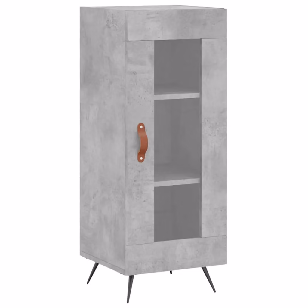 Berkfield Home Sideboard in Concrete Grey, W/D/H: 34.5 x 34 x 90 cm – 2