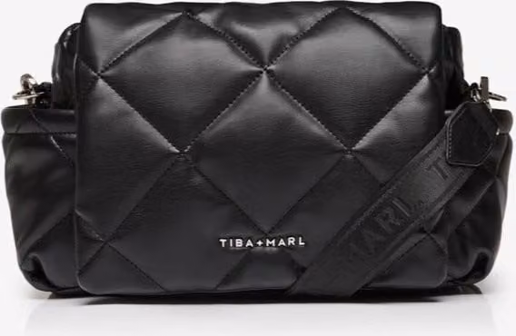 Tiba + Marl Nova Eco Compact Changing Bag in Black Quilted Faux Leather – 1