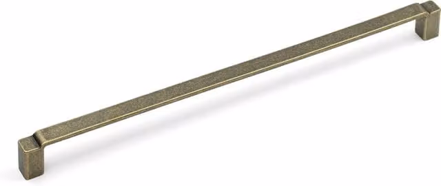 Handle & Home Antique Brass Stepped Bar Cabinet Handles in Matt Gold/Bronze, Length: 33.4 cm