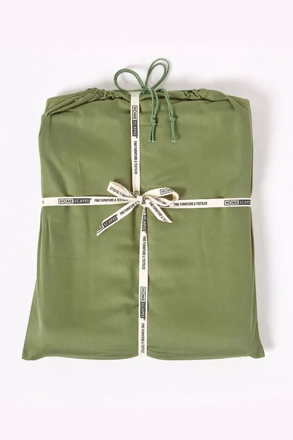 Homescapes Green Mako Sateen Cotton Double Fitted Sheet, 400 Thread Count, W: 140 cm, H: 200 cm, Depth: 30.48 cm – 2