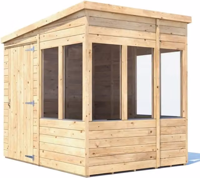 Dunster House Pent Potting Shed Roof in Brown (8x6ft)