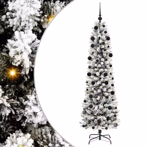 vidaXL Artificial White Christmas Tree, Height: 210 cm