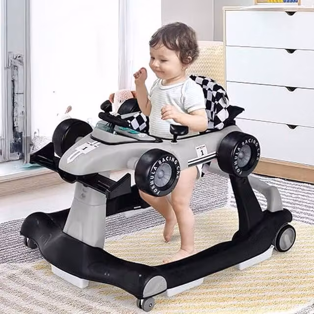 Costway 4-in-1 Foldable Baby Activity Push Walker in White