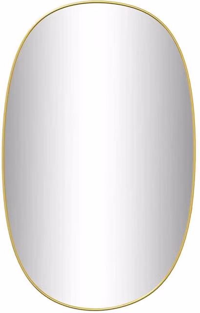 Berkfield Home Minimalist Rectangular Wall Mirror in Gold, W: 70 cm, H: 45 cm