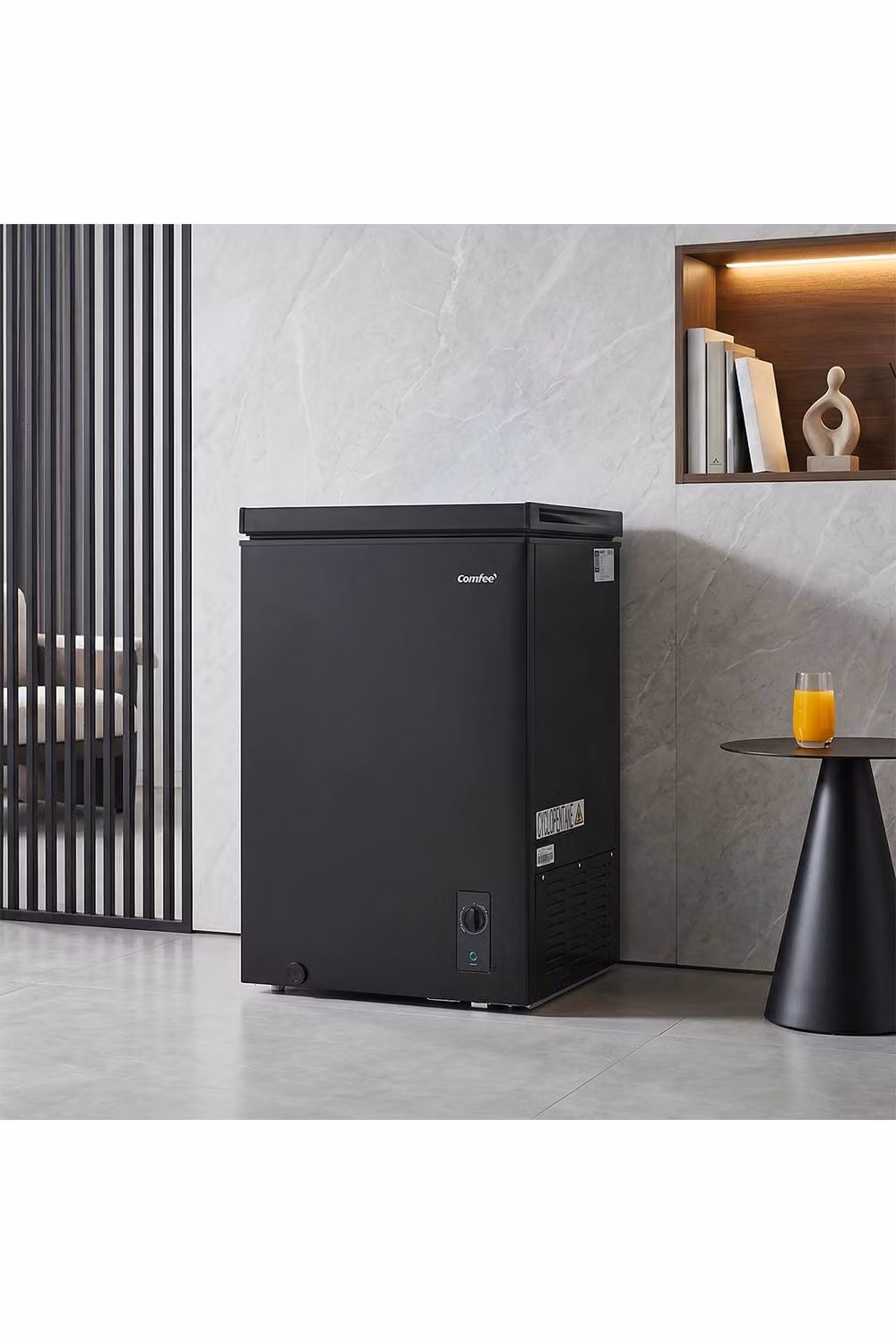 Comfee RCC143WH2UK(E) 99L Freestanding Chest Freezer in Black – 2