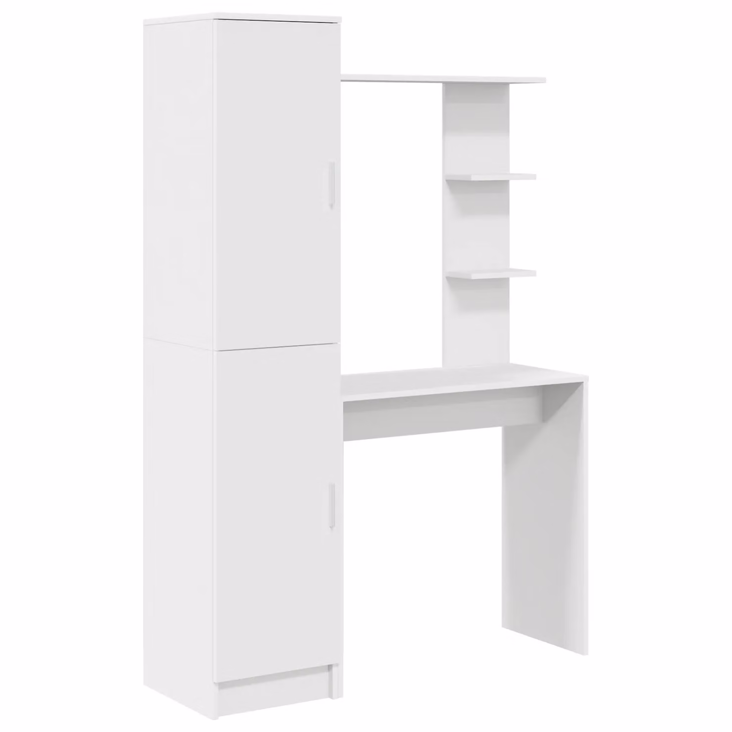 Berkfield Modern White Writing Desk with Storage in MDF – 2