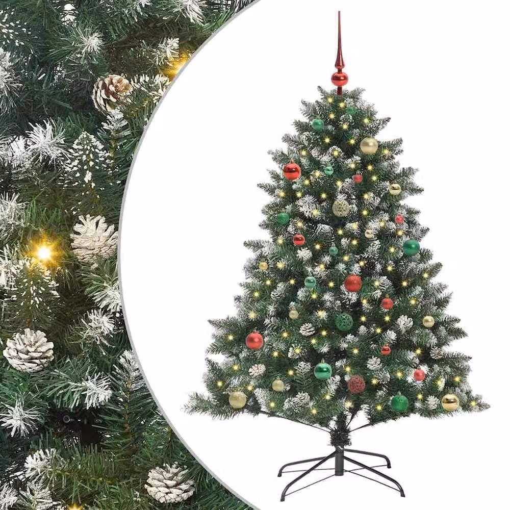 Berkfield Home Green Artificial Christmas Tree with Stand, W/D/H: 105 x 105 x 150 cm – 2