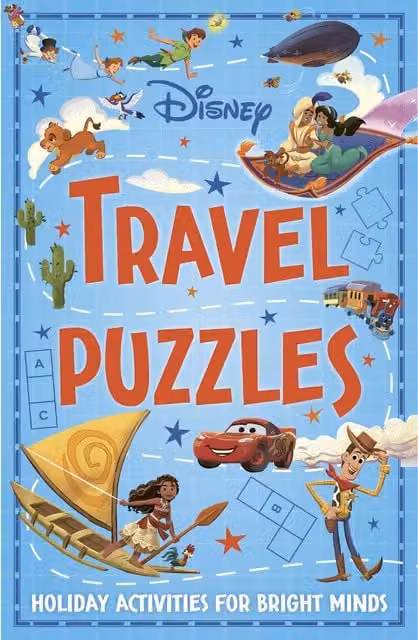 Disney Travel Puzzles Book Holiday Activities for Bright Minds in Black and Multicolour